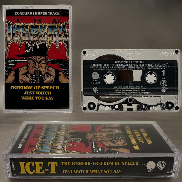 •ICE-T ~ THE ICEBERG/FREEDOM OF SPEECH… JUST WATCH WHAT YOU SAY• ~1989 OG PRESSING~ (CASSETTE TAPE)