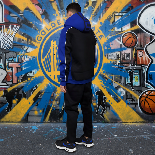 •GOLDEN STATE WARRIORS• (ZIPWAY) MEN'S GAME DAY ~BREAKAWAY~ ZIP UP HOODED SWEATSUITS
