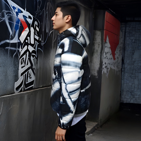 ^204 LA FAMILIA^ ~TEAM AK~ WINTER PUFFER ZIP UP JACKET (HOODED)