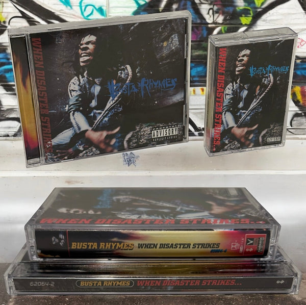 •BUSTA RHYMES - WHEN DISASTER STRIKES• ~1997 OG PRESSINGS~ (CD & CASSETTE TAPE)