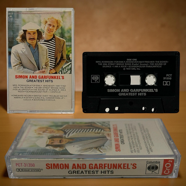 •SIMON AND GARFUNKLE’S - GREATEST HITS• ~1972 OG CANADIAN REPRESSING~ (CASSETTE TAPE) (BLACK SHELL)