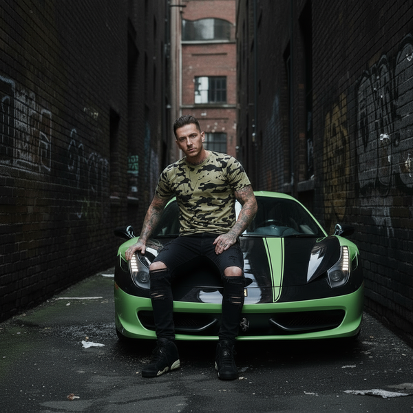 *HEADRUSH* (Green-Camo) ~Chosen Few~ (Embroidered) T-Shirts