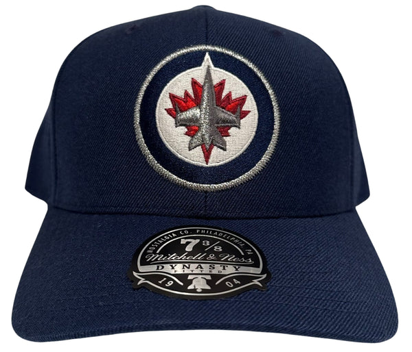 ^Winnipeg Jets^ curved beak fitted hats by Mitchell & Ness (Dynasty Collection)