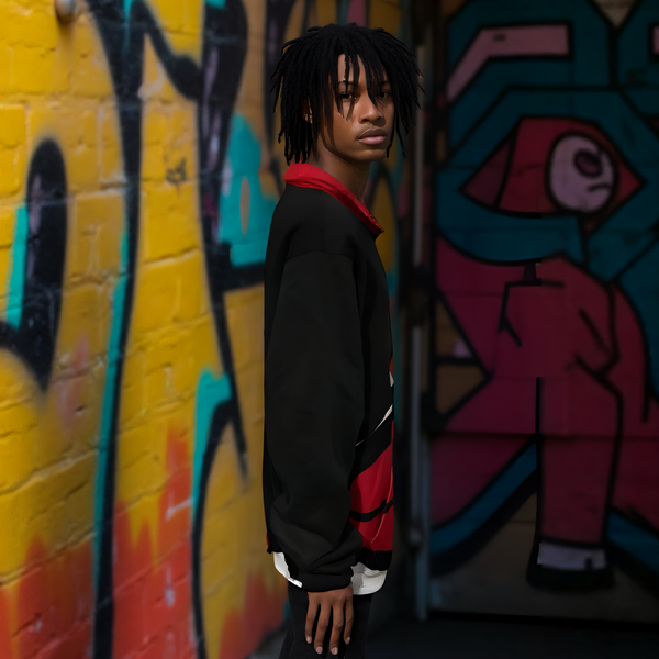 •CHAMPION CHIEF• (RED-MULTI) LUXURY ZIP UP TRACK JACKETS (CUT & SEW) (EMBROIDERED LOGO)