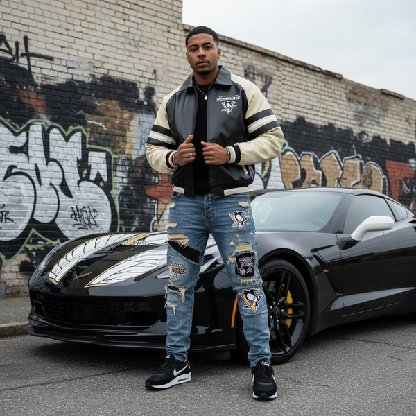 *PITTSBURGH PENGUINS* COLLARED ZIP UP JACKTS (BY G-III)