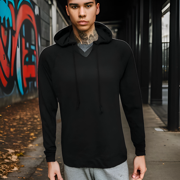 ^C.O.A.^ (BLACK) LIGHTWEIGHT PULLOVER HOODIES (SUMMER STYLE)