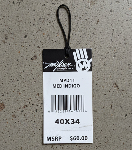 *MISKEEN* ~Denim jeans for men~ •Waist 40” x Leg 34”• (INDIGO)