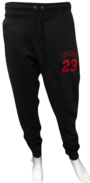 ^23^ (BLACK/RED) JOGGER SWEATPANTS (EMBROIDERED LOGOS)