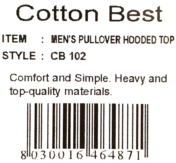 ^COTTON BEST^ (DARK GREY) PULLOVER HOODIES (HIGH QUALITY COTTON BLENDS)