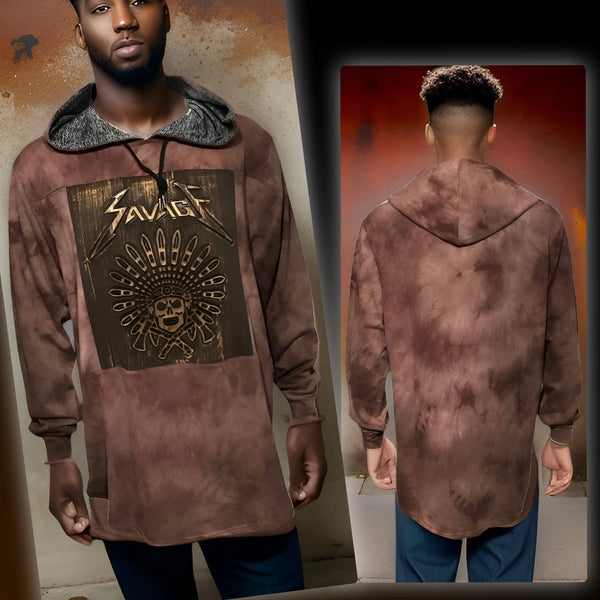 ^CAMP CLOTHING CO.^ *SAVAGE* 3D PRINT ACID WASH PULLOVER HOODIES