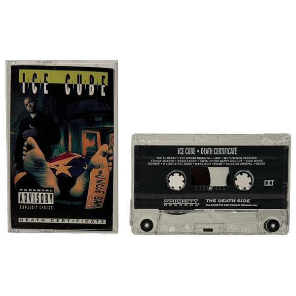 •ICE CUBE - DEATH CERTIFICATE• ~1991 OG PRESSINGS~ (CD & CASSETTE TAPE)