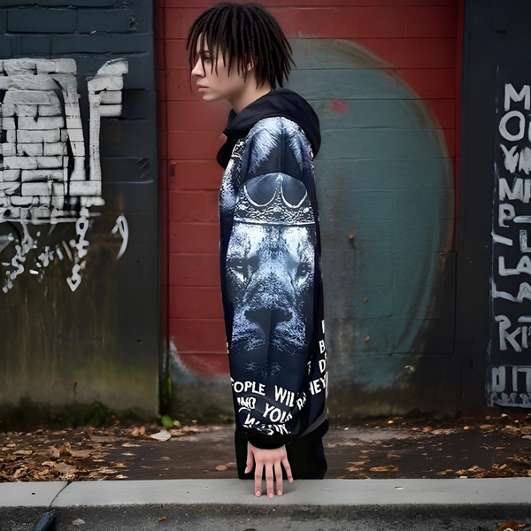 ^TALK BEHIND^ ~LION~ PULLOVER HOODIES (FLEECE LINED)