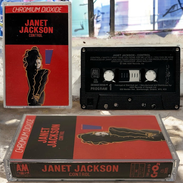 •JANET JACKSON - CONTROL• ~1986 OG PRESSING~ (CASSETTE TAPE) (CANADIAN BLACK SHELL)