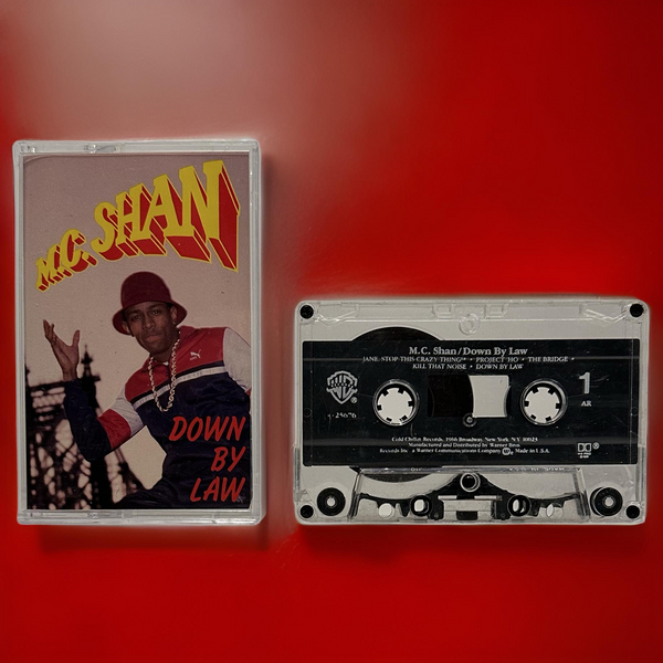 •M.C. SHAN ~ DOWN BY LAW• ~1987  OG PRESSING~ (CASSETTE TAPE)
