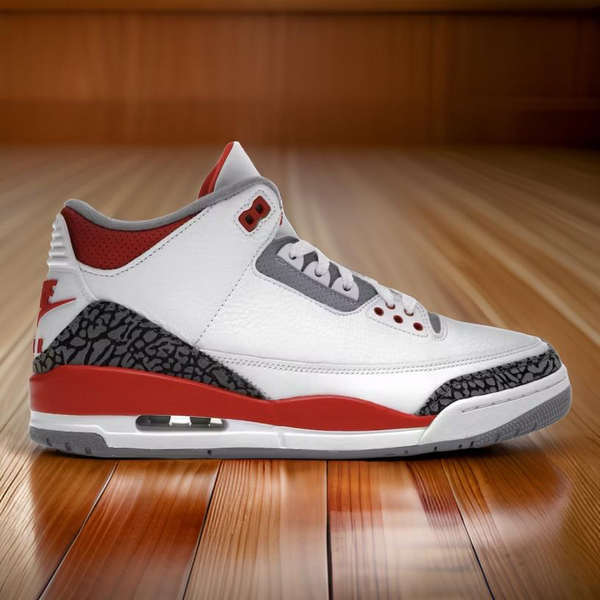 JORDAN 3 ~Fire Red~ (Red/White/grey) basketball sneakers