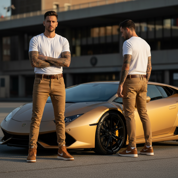 *ORISUE* (KHAKI) ~SLIM FIT DENIM FOR MEN~