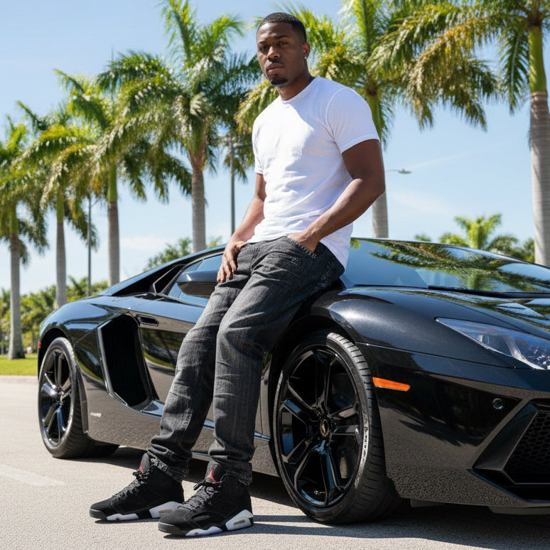 *Reward Denim Jeans* (HEAVY) (Waist 30” X 32” Leg) (Missing Button) (BLACK)