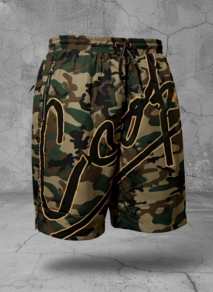 *CROOKS & CASTLES* (CAMOUFLAGE) ~SPLASH SCRIPT~ SUMMER SHORTS
