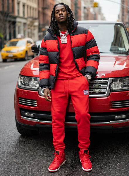 *HUSTLE GANG* (RED) ~EXPLICIT CONTENT~ •JOGGER SWEATPANTS•
