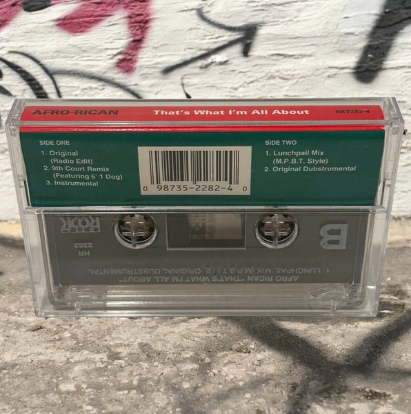 •AFRO RICAN - THAT’S WHAT I’M ABOUT• ~1993 OG PRESSING~ (MAXI -SINGLE CASSETTE TAPE)