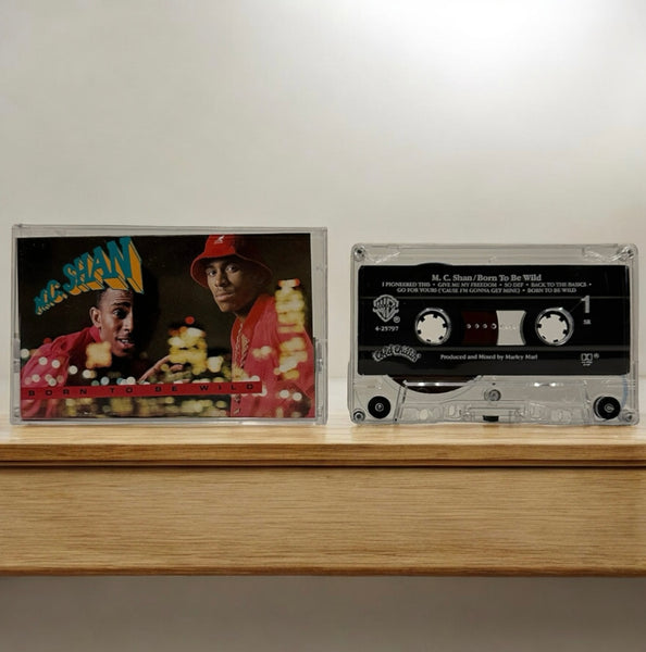 •M.C. SHAN - BORN TO BE WILD• ~1988 OG PRESSING~ (CASSETTE TAPE)