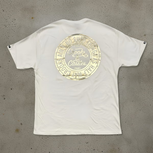 *CROOKS & CASTLES* (WHITE) ~HALF WAY CROOKS~ SHORT SLEEVE T-SHIRTS