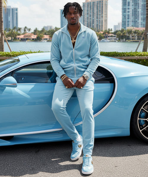 *FILA* ~Velour Sets~ (Light Blue) (Men’s)
