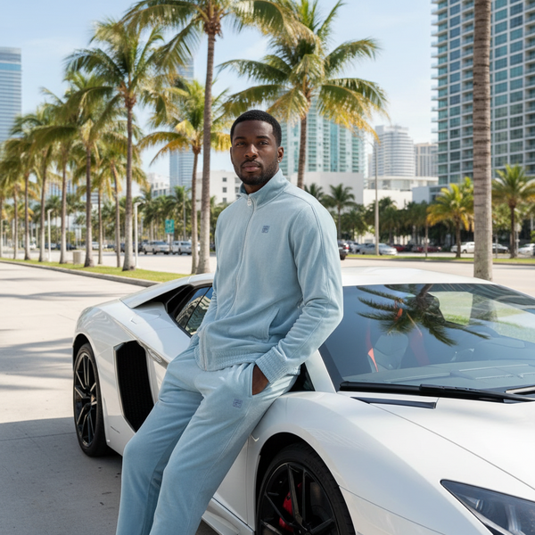 *FILA* ~Velour Sets~ (Light Blue) (Men’s)