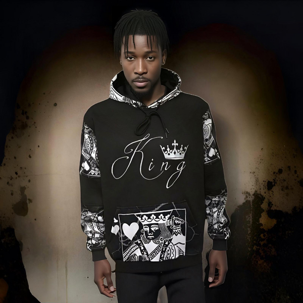 ^KING OF HEARTS^ LUXURY PULLOVER HOODIES LUX (CUT & SEW) (EMBROIDERED LOGO)