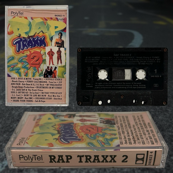 •RAP TRAXX - 2• ~1989 OG CANADIAN PRESSING~ (CASSETTE TAPE) (BLACK SHELL)