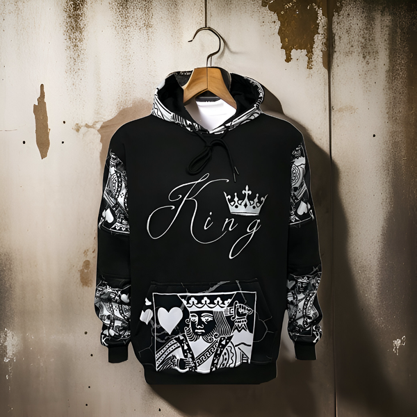 ^KING OF HEARTS^ LUXURY PULLOVER HOODIES LUX (CUT & SEW) (EMBROIDERED LOGO)