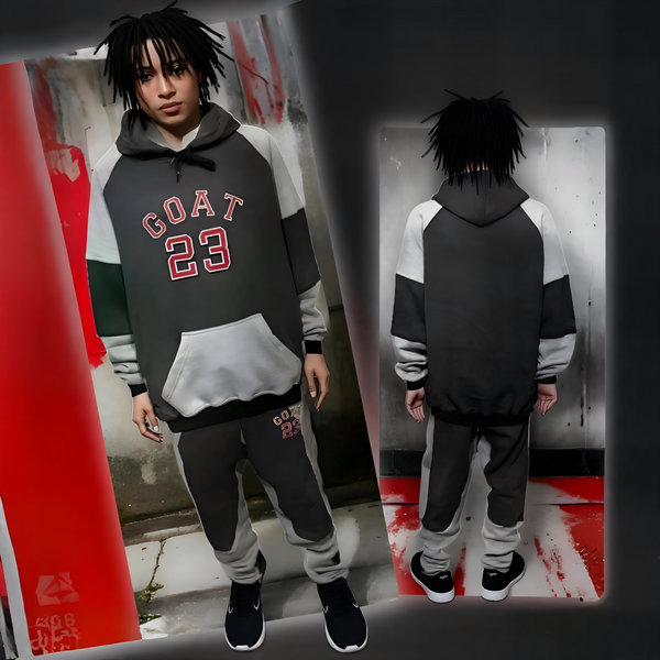 ^23 GOAT^ LUXURY SWEATSUITS (CUT & SEW) (EMBROIDERED LOGOS)