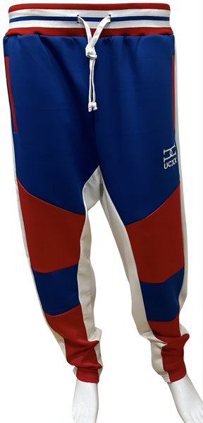 ^UCXX^ (BLUE-RED) TRACK PANTS (ACTIVEWEAR)