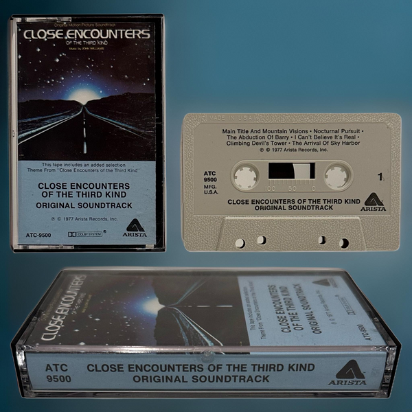 •CLOSE ENCOUNTERS OF THE THIRD KIND ~ SOUNDTRACK• ~1977 OG PRESSING~ (CASSETTE TAPE)