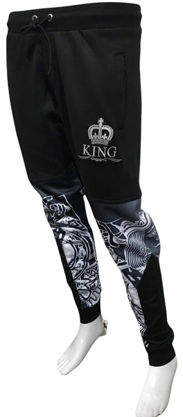 ^KING OF HEARTS^ LUXURY JOGGER SWEATPANTS (CUT & SEW)(EMBROIDERED LOGOS)
