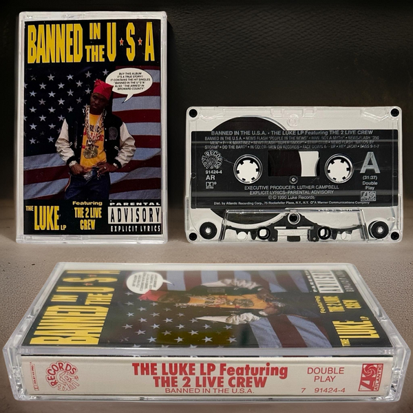 •THE LUKE LP FEATURING THE 2 LIVE CREW - BANNED IN THE U.S.A.• ~1990 OG PRESSING~ (CASSETTE TAPE) (1)