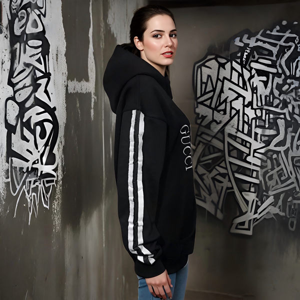 ^LUXURY^ (BLACK) ITALIAN EMBROIDERED PULLOVER HOODIES