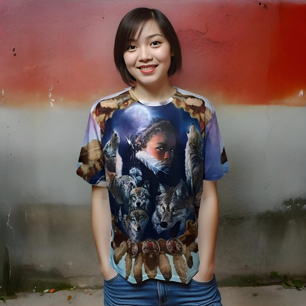 ^NATIVE AMERICAN^ ~FULL PRINT~ LIGHTWEIGHT SUMMER TEES