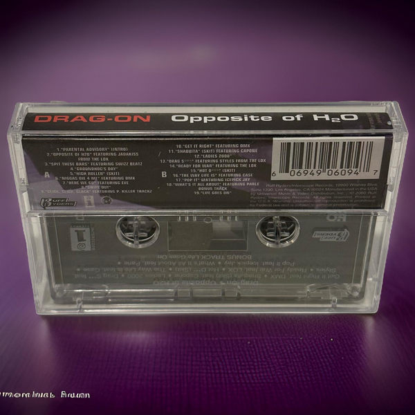 •DRAG-ON ~ OPPOSITE OF H2O• ~2000 OG PRESSING~ (CASSETTE TAPE)