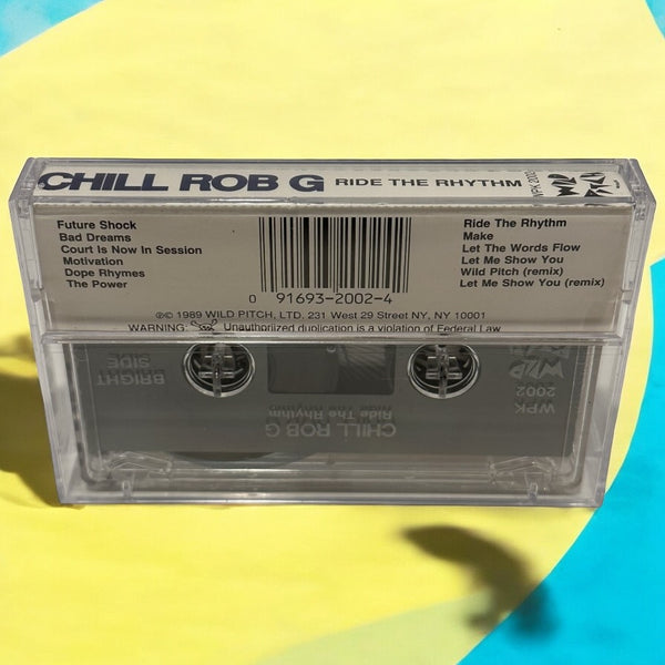 •CHILL ROB G ~ RIDE THE RHYTHM• ~1989 OG PRESSING~ (CASSETTE TAPE) (3)