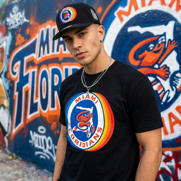 *MIAMI FLORIDIANS* Snapback Hats by Michell and Ness (Pro Pinch Fit)