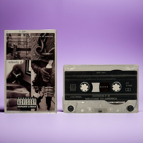 •SCHOOLY D - WELCOME TO AMERICA• ~1994 OG PRESSING~ (CASSETTE TAPE)