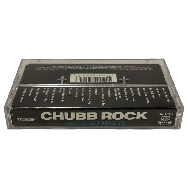 •CHUBB ROCK - I GOTTA GET MINE YO! BOOK OF RHYMES• ~1992 OG CANADIAN PRESSING~ (CASSETTE TAPE) (BLACK SHELL)