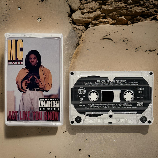 •MC LYTE - ACT LIKE YOU KNOW• ~1991 OG PRESSING~ (CASSETTE TAPE) (1)