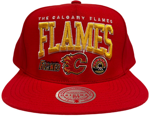 *Calgary Flames* snapback hats by Mitchell & Ness