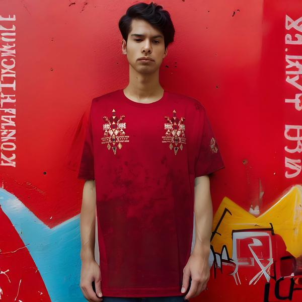 ^8IGHTH DSTRKT^ (RED) ~EMBROIDERED LOGOS~ SHORT SLEEVE T-SHIRTS
