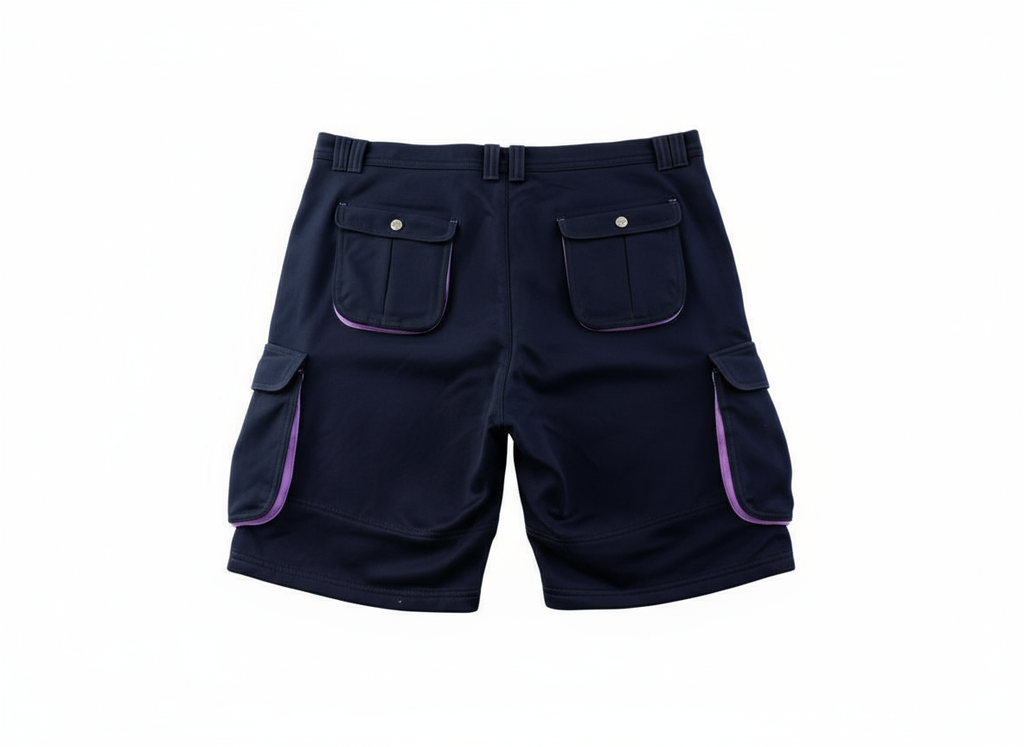 *Rich YungCotton Cargo Shorts* (42”) (36”) (Navy/Purple)