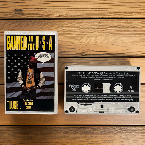 •THE LUKE LP FEATURING THE 2 LIVE CREW - BANNED IN THE U.S.A.• ~1990 OG PRESSING~ (CLEAN) (CASSETTE TAPE) (2)