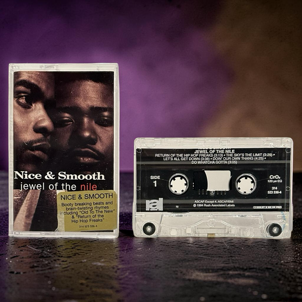 •NICE & SMOOTH ~ JEWEL OF THE NILE• ~1994 OG PRESSING~ (CASSETTE TAPE) (HYPE STICKER ON FRONT ARTWORK) (3)