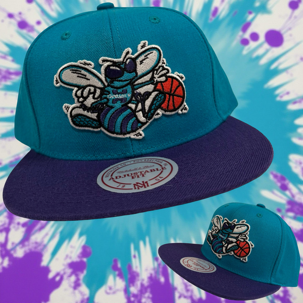 •Charlotte Hornets• ~snapback hats by Mitchell & Ness~